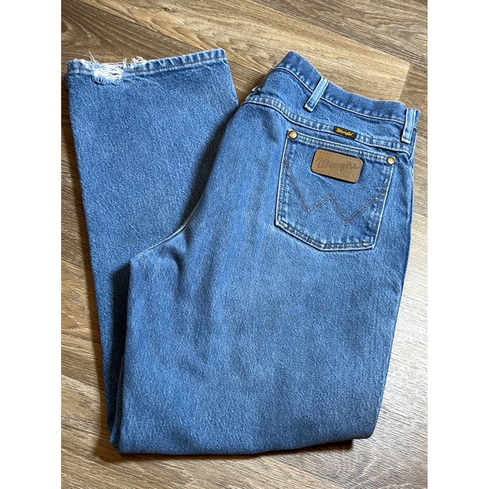 Vintage Wrangler Cowboy Cut Jeans Mens Blue Straight Leg Denim Pants‎ 40x30 90s